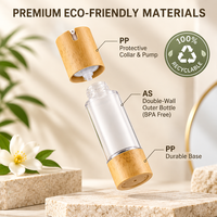 Flacon pompe airless de luxe pour cosmétiques, en argent électroplaqué, conteneur sous vide pour sérum, fond de teint, lotion, emballage en vrac
