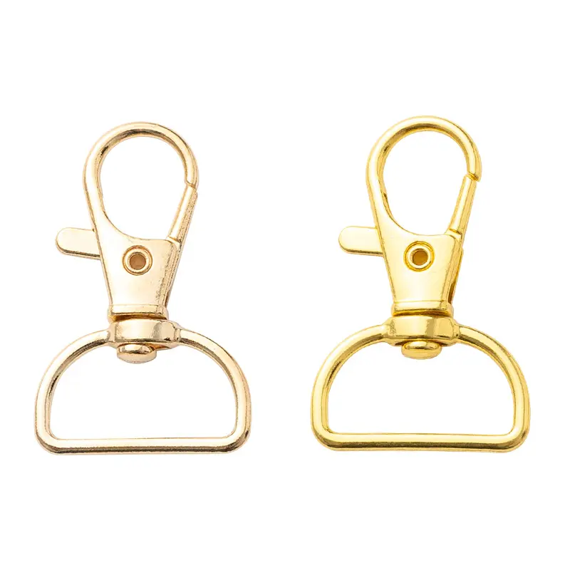Hardware Keychain Hooks with D Rings Set for Bag Making Lanyard Snap Hooks Metal Swivel Clasps