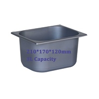 Conteneur carré transparent en plastique PP de 210*170*120 mm, emballage pour sauce, boîte à crème glacée, 3L, avec couvercle