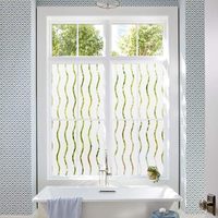 Statisch haftende PVC-Glasfolie ohne Klebstoff, mattierte, farbig bedruckte Sichtschutzfolie für den Schutz von Wohnfenstern