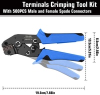 Fil terminal SN-48B sertissage pince outil kit set avec 500pcs 0.5-1.5 mm2 mâle et femelle tête de pelle connecteur ensemble