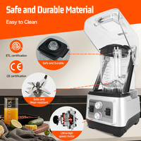 Beste kwaliteit commerciële blender, hoge snelheid fruitsap smoothie maker, laag geluidsniveau, roestvrij staal, 2L, 5+ snelheden, huishoudelijk gebruik