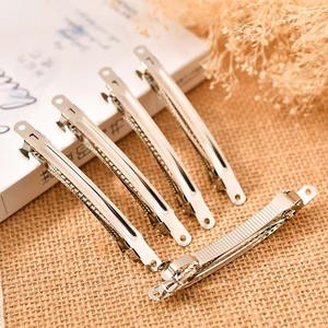 <b>Spring</b> <b>Clip</b> Hair <b>Clips</b> 12 Cm Steel Color For Diy Bowknot Headwear Materials Wholesale - Product Image 1