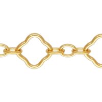Nouvelles chaînes en argent S925 plaqué or pour la fabrication de bijoux permanents, modèle 3+1 à quatre feuilles