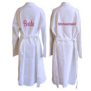 Peignoirs en coton gaufré 100% pour femmes, broderie personnalisée, peignoir en coton gaufré pour femmes pour hôtel <span class=keywords><strong>SPA</strong></span> - Product Image 4