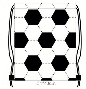Branded Fashion Foldable Portable Durable Unisex Football Training Sneaker <b>Bag</b> Drawstring Backpack - Product Image 4