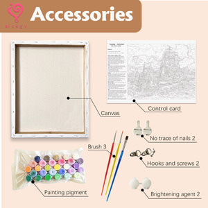 Peinture numérique Aixsgy par numéros, motif marguerite, sur toile, 40x50cm, kit de peinture à l'huile DIY fait main, écologique et moderne - Product Image 4
