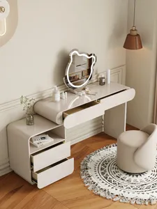 Dresser Glass Dressing Table For Bedroom Furniture Dresser Makeup Vanity Table With Mirror And Chair Wooden Mirrored Dresser