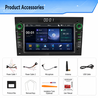 Autoradio MP5 BQCC 7 pouces avec écran LED IPS, CarPlay sans fil, Android Auto, FM AM RDS BT, lecteur DVD multimédia coloré, stéréo pour Opel
