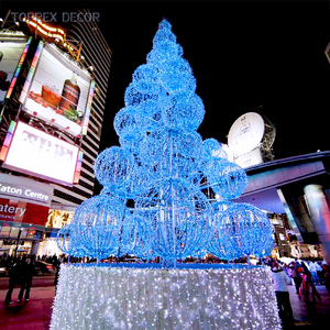 Trang Trí Ngày Lễ 6M Ánh Sáng Khổng Lồ Màu Trắng Ấm Khung Kim Loại Ngoài Trời Christmas Ball Tree - Product Image 4