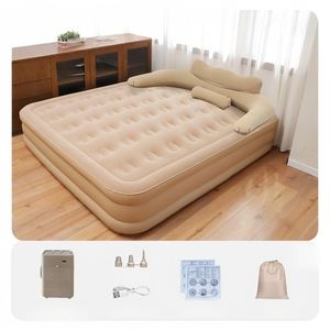 Matelas Gonflable Extra Large Queen Size avec Oreiller Intégré, Pliable et Multifonctionnel, Lit de Sol pour Chambre à Coucher et <span class=keywords><strong>Camping</strong></span> en Extérieur - Product Image 2
