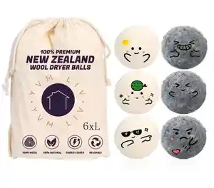 Укоротить время сушки 100% Новой Зеландии, не содержит химических веществ, смягчитель ткани, шарики для стирки войлока, сушилка для шерсти, шарики