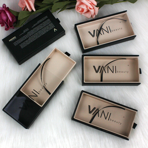 Black Eyelash Packaging Box B646 Lashes Wholesale Brown Eyelash Packaging Box With Brown Inner Lash Box Eyelash Packaging Box