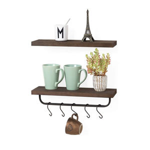 <strong>Rustic</strong> Wood Floating Shelves Wall Mounted for Living Room Bathroom Kitchen-Wooden <strong>Corner</strong> <strong>Shelving</strong> Storage - Product Image 5
