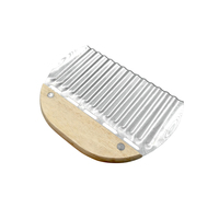 Waffle Fries Chopper Tool, mes voor verse groenten en fruit, versterkt ergonomisch hakmes met houten handvat, keukengadgets