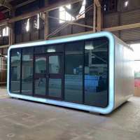Offre Spéciale moderne luxe Apple cabine espace Capsule maison installation rapide paquet plat en acier pour les vacances utiliser en plein air bureau Pod