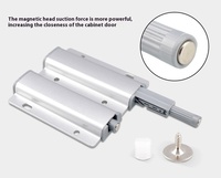Loquet de porte magnétique en alliage d'aluminium à ouverture par pression, attache de meuble en plastique ABS pour meuble-lavabo de salle de bain
