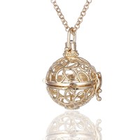 Nouveau collier avec pendentif en forme de boule, collier vintage pour la grossesse, diffuseur d'huiles essentielles d'aromathérapie, bijoux