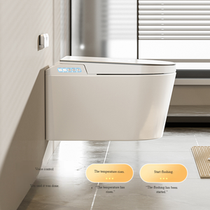 Factory Direct Sale Smart Elongated Ceramic Sanitary Ware Toilet Bowl Wall-Mounted P-Trap Intelligent Water Closet Seat Heating - Product Image 3