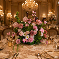 Boule de fleurs artificielle blanche et verte personnalisée, faite à la main, pour centre de table, décoration d'événements de mariage en extérieur