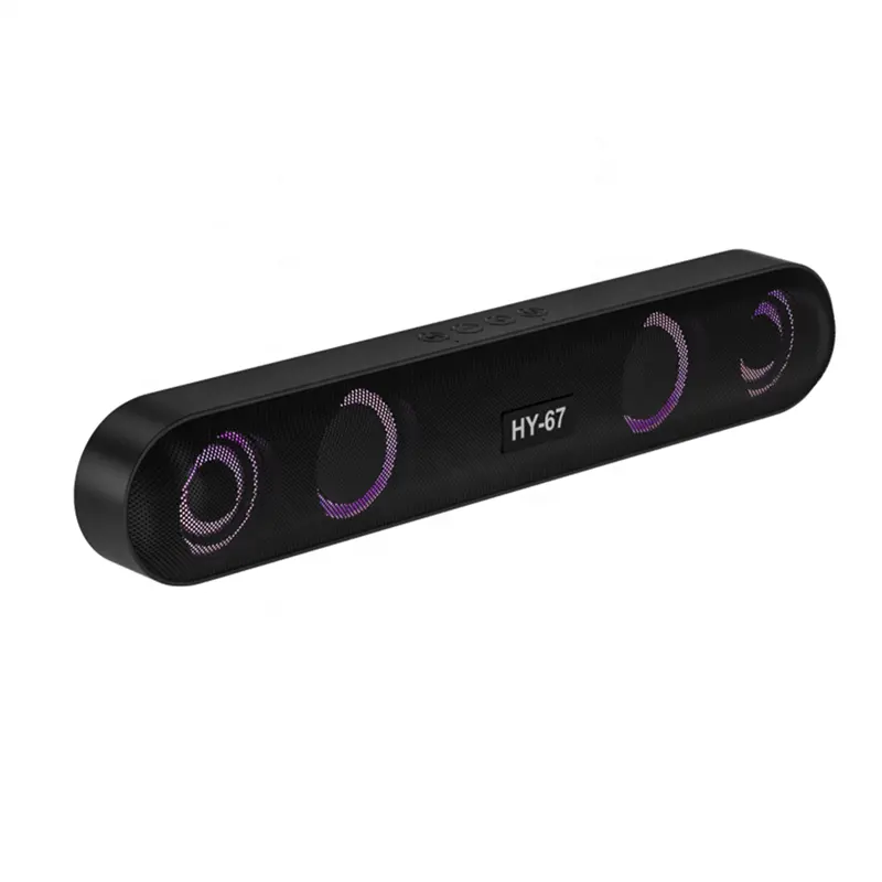 Dynamische RGB-Computer-Sound bar HiFi-Stereo-Bluetooth 5, 3 3,5-mm-Aux-In-Verbindung USB-betriebene Computer lautsprecher für den Desktop