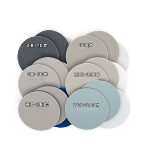 SDPSI3/5/6 дюймов круглая губка шлифовальный диск пены наждачная бумага на застежке-липучке с бархатным самоклеящиеся Полировочная шлифовальная 300-3000Grit - Product Image 5