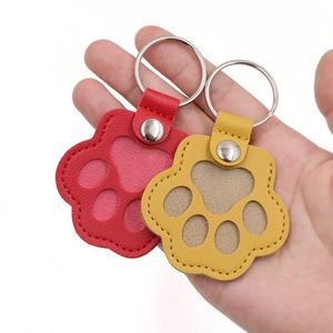Cute Pu Leather <b>Cat</b> Claw Hair Holder Paw Keychain Portable Key <b>Ring</b> Bag Pendant Pet Lover Gift - Product Image 5