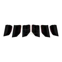 Accessoires automobiles HS, capuchons de feux arrière en plastique noir brillant, couvre-feux arrière en plastique pour Ford Mustang 2015 2016 2017