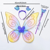 Ensemble de bandeaux ailes d'ange colorées, fée, papillon pour Halloween, remise de diplôme, Noël - Matériau en nylon écologique