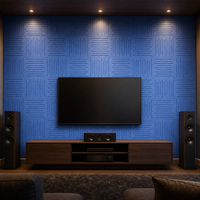 Panneaux acoustiques ignifuges autocollants 30x30cm pour studio, hôtel, appartement et école