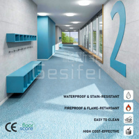 Revêtement de sol en vinyle PVC écologique, antidérapant, résistant à l'usure, imperméable, adhésif, pour ateliers, supermarchés, hôpitaux, entrepôts