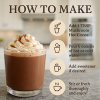 Mushroom Hot Chocolate Superfood Cacao en polvo Cafeinado con Reishi Hericium Erinaceus Relajación Bolsa empaquetada Mushroom Coffee