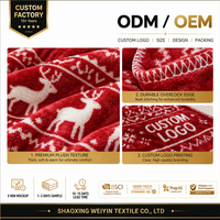 Couverture en flanelle de Noël personnalisée en gros, couvertures polaires douces et moelleuses personnalisées pour les cadeaux d'entreprise