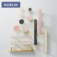 Nurlin laiton coloré rond blanc rose coquille couleur armoire armoire meubles boutons longue série poignées