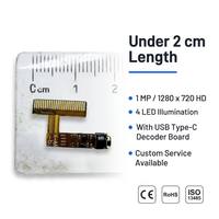 Mini Cámara USB 1MP 720P MJPEG 100FOV Sensor CMOS de 4x15mm Ajustable 15-30fps Conectividad MIPI Endoscopio para Teléfonos Inteligentes/Tabletas