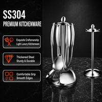 Ustensiles de cuisine en acier inoxydable SS304 : Spatule pour wok, Spatule ajourée, Louche à soupe, Spatule à riz – Outils de cuisine pour la cuisson, la friture et les chefs de restaurant