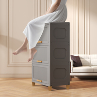 Armoire de rangement en plastique, armoire de rangement pour vêtements de bébé, armoire à tiroirs, organisateur multi-niveaux, armoire de rangement pour chambre à coucher