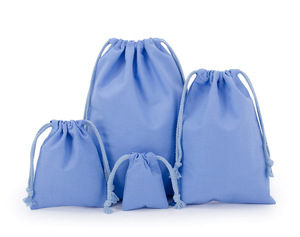 Grosir tas penyimpanan kanvas kustom ramah lingkungan tas serut katun kosong untuk kemasan hadiah - Product Image 6