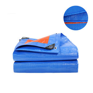 Blau-Orange PE-beschichtete Plane, Wasserdichte Outdoor-Abdeckplane für Tierhäuser, Pergolen und Einhausungen - Product Image 1