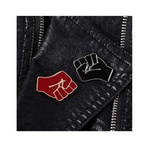 Personnalisé rouge poing levé de solidarité épingles Badges broches émail épinglette sac à dos sac accessoires pour femmes filles - Product Image 5