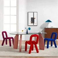 Chaise de Salle à Manger Moderne de Luxe pour Maison, Salon, Chambre à Coucher, Hôtel en Crème, Multiples Couleurs de Loisirs, Tissu Velours sur Banc en Acier