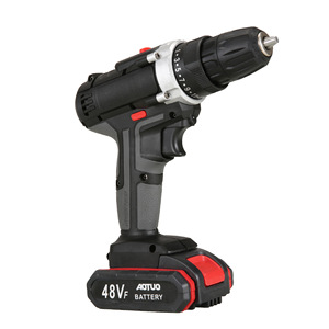 Set <span class=keywords><strong>Trapano</strong></span> <span class=keywords><strong>Avvitatore</strong></span> a Percussione a <span class=keywords><strong>Batteria</strong></span> Senza Fili 48V ad Alta Coppia Kit Cacciavite Elettrico Ricaricabile Portatile per Uso Domestico - Product Image 5