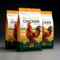 Alimentation pour oiseaux 2 kg, sac d'alimentation en plastique refermable pour poulet et poisson, emballage de 50 kg, sac d'alimentation pour poulet de 5 kg
