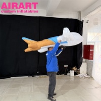 Modèle d'avion gonflable décoratif de taille personnalisée, ballon gonflable en forme d'avion pour la publicité