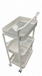 Modern Stainless Steel <b>Foldable</b> <b>Cart</b> <b>Foldable</b> Kitchen Gadgets 3 Layers Sample Available Easy Bulk Order Premium Folding <b>Cart</b> - Product Image 2