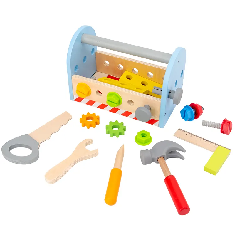 Деревянный Детский Набор инструментов для ремонта игрушек, ролевых игр, деревянный ящик для инструментов, набор инструментов, наборы игрушек для детей