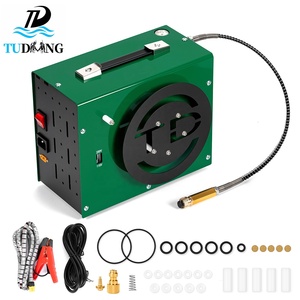Compresseur d'air PCP TUDIVING avec transformateur intégré, pratique à transporter, 12V 30MPa 300 bars 4500 PSI, pour la chasse, la plongée, le paintball - Product Image 1