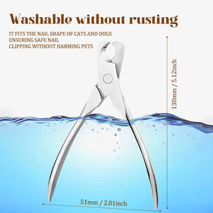 Vente en gros de coupe-ongles pour petits et grands animaux, tout en acier, coupe-ongles pour animaux de compagnie, kit de toilettage, chat, <span class=keywords><strong>chien</strong></span>, lapin, coupe-ongles - Product Image 6