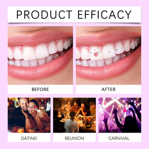 EELHOE Venta caliente Dientes Decoración Personalizada Brillante Iluminación Sonriente Estilo Dientes Diamante Combinación Set - Product Image 5