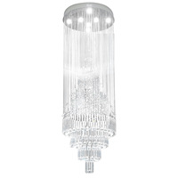 Grand lustre LED multi-têtes en acier inoxydable, design simple, style post-moderne, luxe léger pour maisons duplex et villas, salon